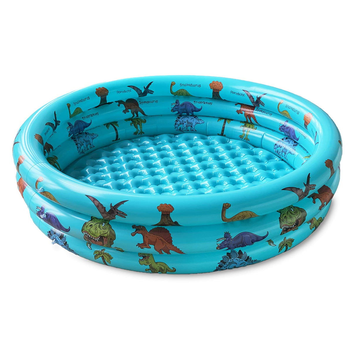 10Leccion Dinosaur Pool 57inch side view showing spacious play area outdoors