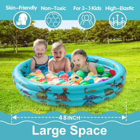 10Leccion Dinosaur Pool features three air chambers for stable, safe setup.