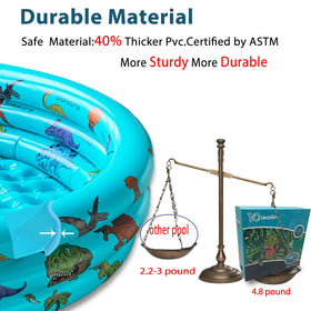 10Leccion Dinosaur Pool foldable design for easy storage