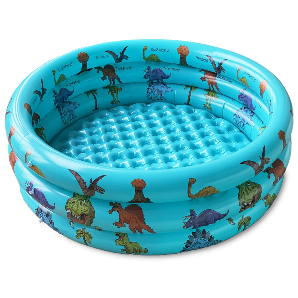 10Leccion Dinosaur Pool padded bottom for gentle playtime and comfort.