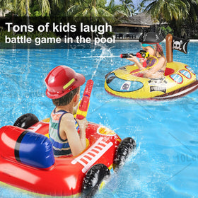 10Leccion fire-truck-float 34x31 inches fits kids ages 3-8.