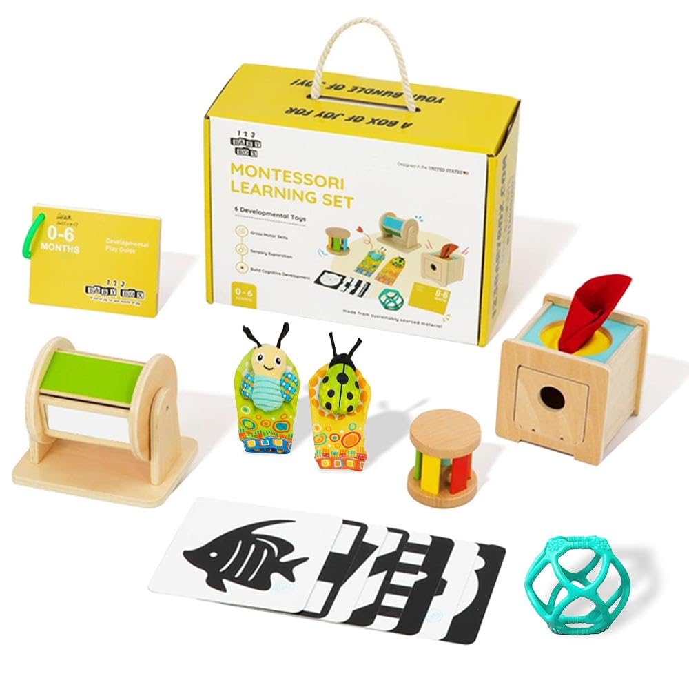 123 Baby Box Rolling Bell stimulates sensory exploration with gentle sounds.