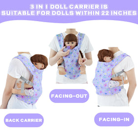 18INDC Baby doll bottle shown with accessories for realistic play.