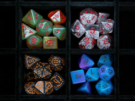 Compact Fright Night dice bag is travel-friendly for on-the-go sessions.