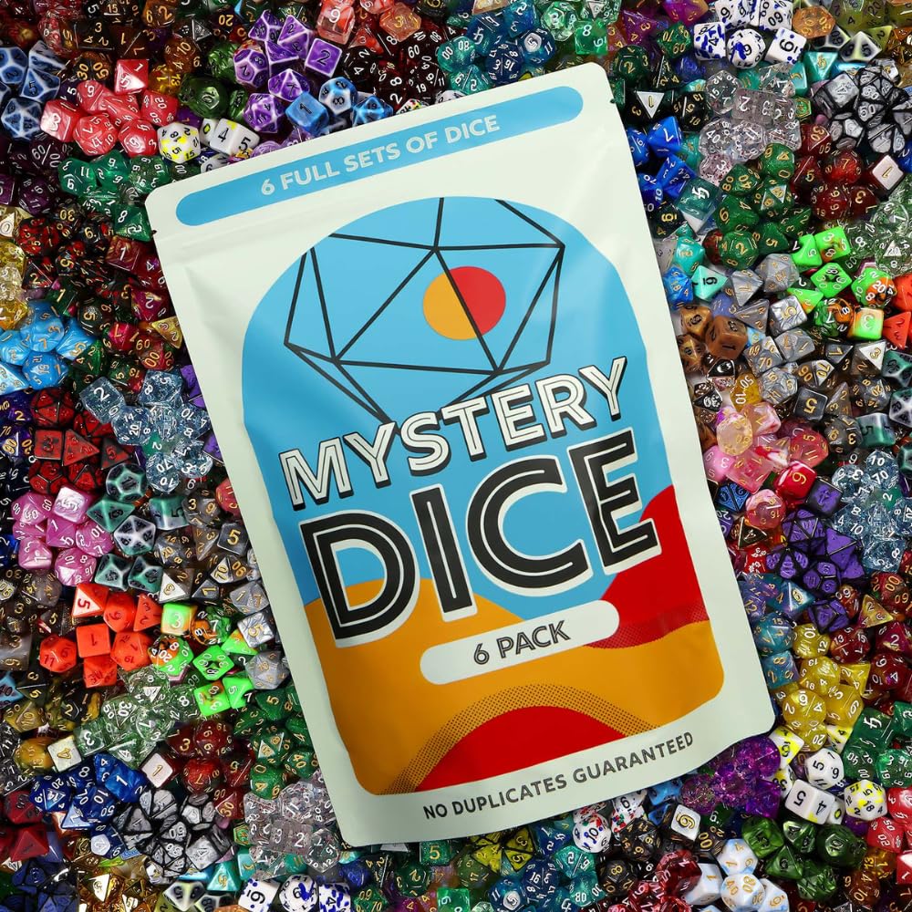 1985 Games Mystery Dice feature easy-to-read numbers for all players.