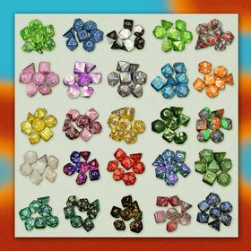 1985 Games Mystery Dice display a wide range of patterns for strategy.