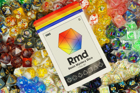 1985 Games polyhedral resin dice bring a modern, angular aesthetic to any tabletop.