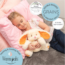 1i4 Group Bashful Bunny weighted plush delivering gentle pressure hugs.