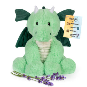 Daniel Dragon front view plush offers a cozy, weighted hug for warmth.