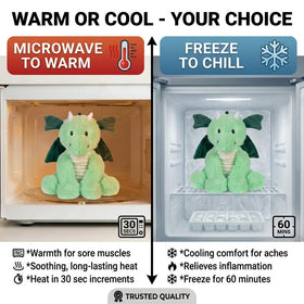 Daniel Dragon microwave-heat demonstrates a warm, comforting moment after heating.