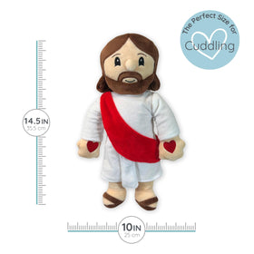 1i4 Group Jesus plush in microwave delivers soothing warmth for relaxing moments.