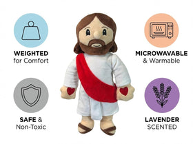 1i4 Group Jesus plush soft cover closeup highlights plush texture.