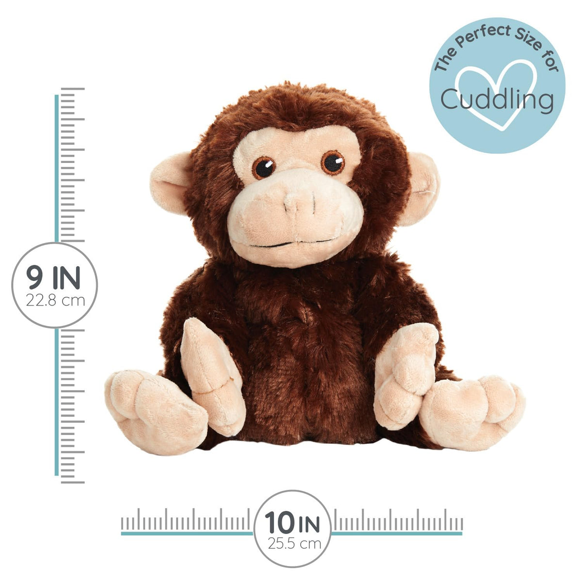 Tiny glass beads give Marvin the Monkey gentle, comforting weight