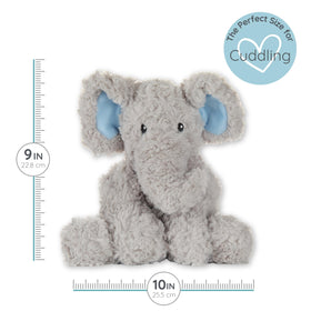 Sweet Elephant soft fabric close-up showcases plush texture and cuddle-worthy material.