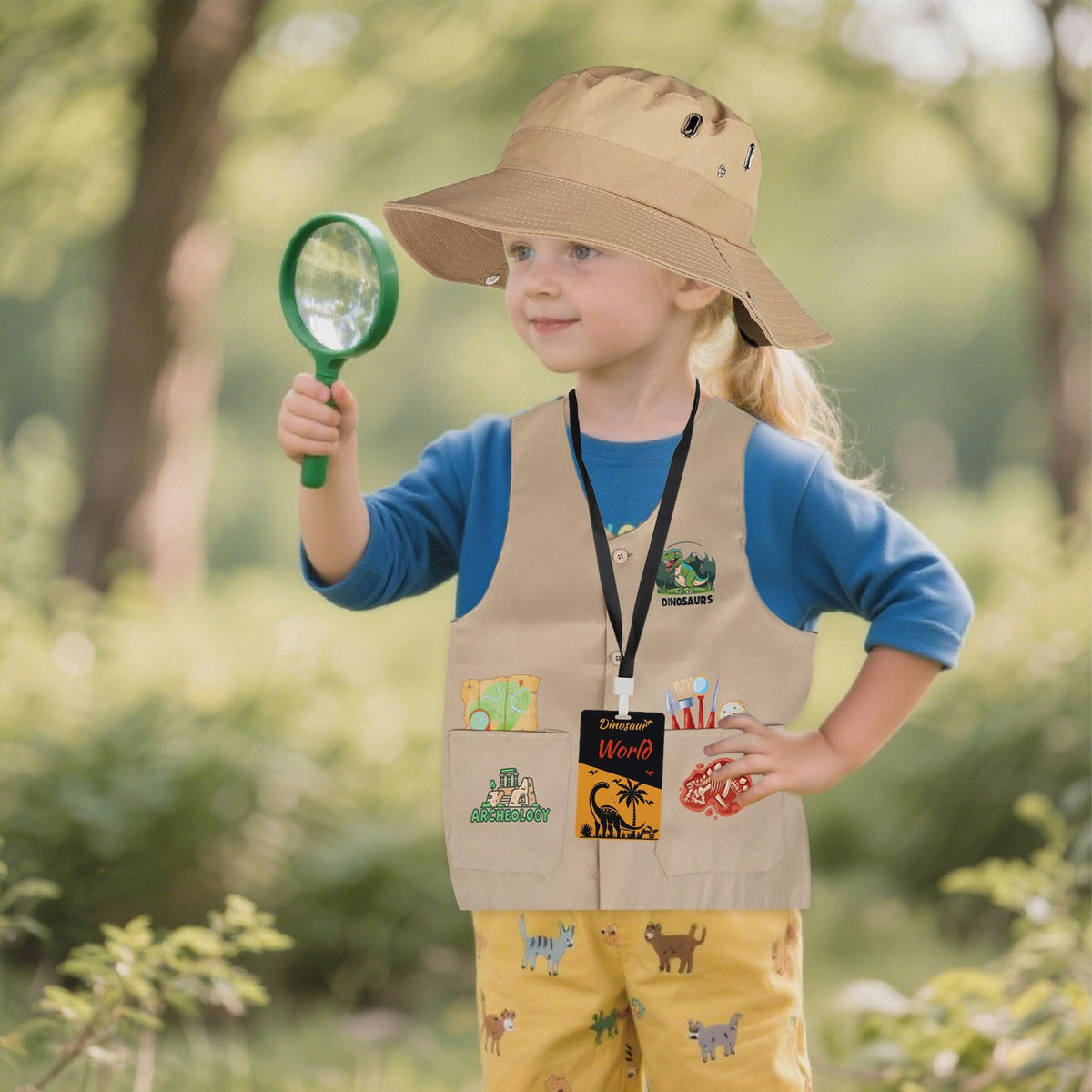 2 MULE TEAM Paleontologist costume set ideal for parties and school play