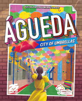 25th Century Games Águeda umbrella tiles brighten play with vibrant street decor.
