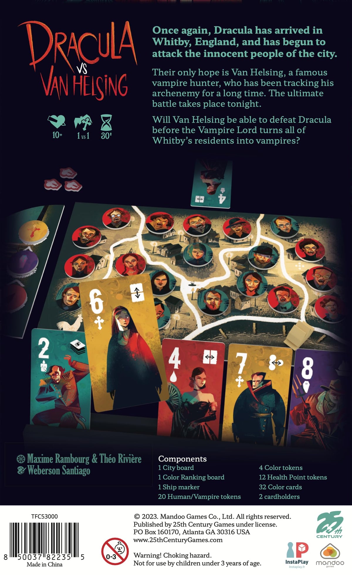 25th Century Games Dracula vs Van Helsing shows asymmetrical gameplay with unique hero abilities