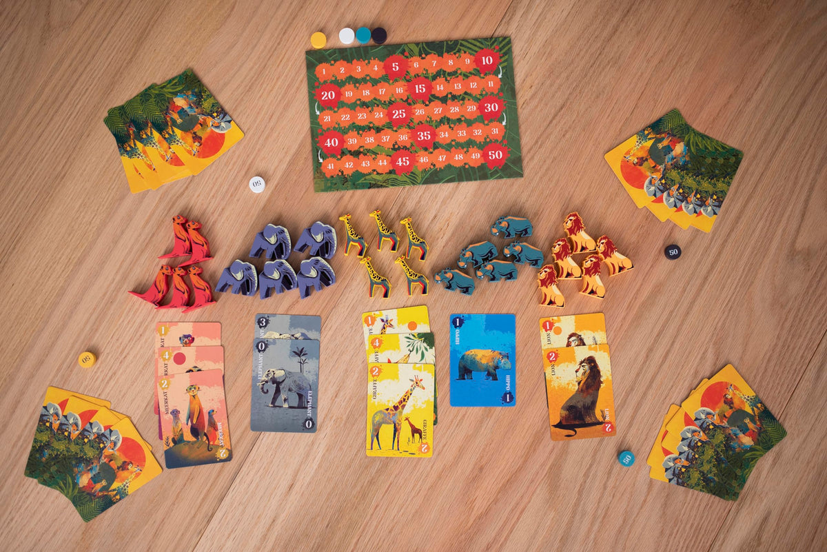Last-card value mechanic shown on Botswana cards creating tension