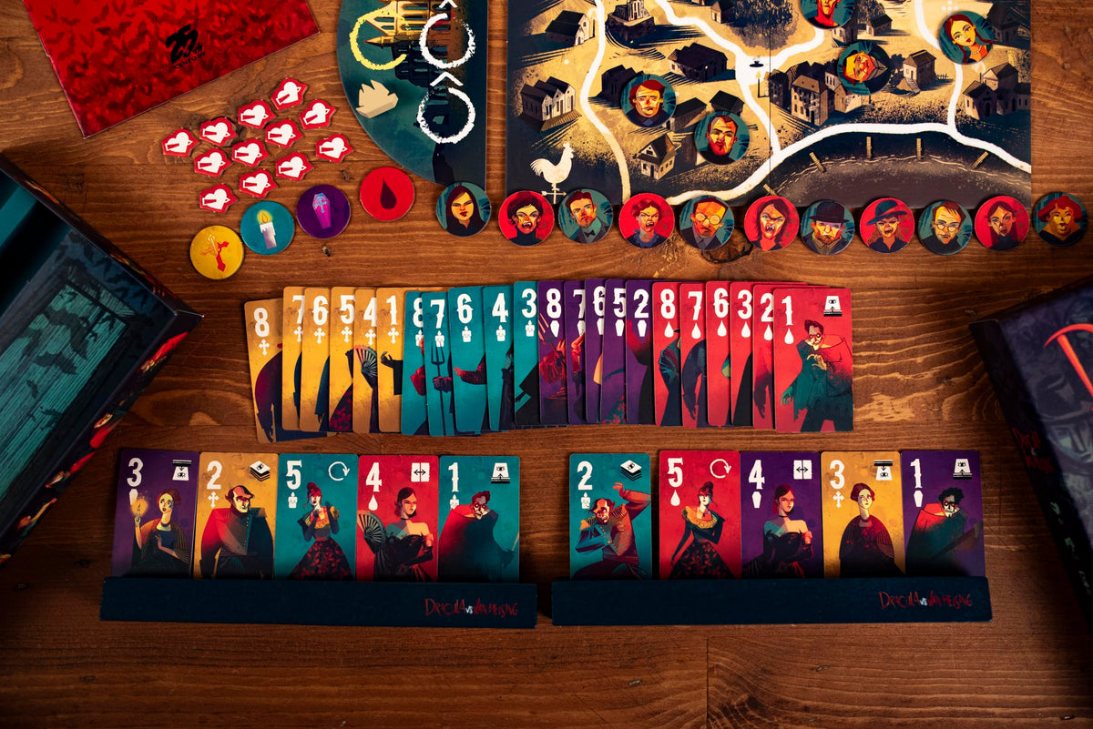 Dracula vs Van Helsing compact packaging enables quick, engaging play nights