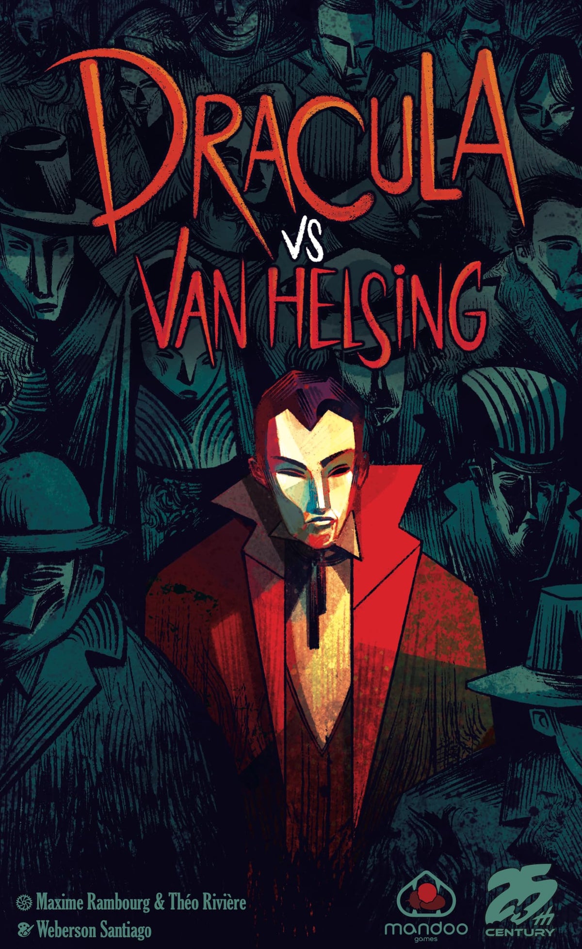 Dracula vs Van Helsing Gothic horror theme artwork enhances atmosphere