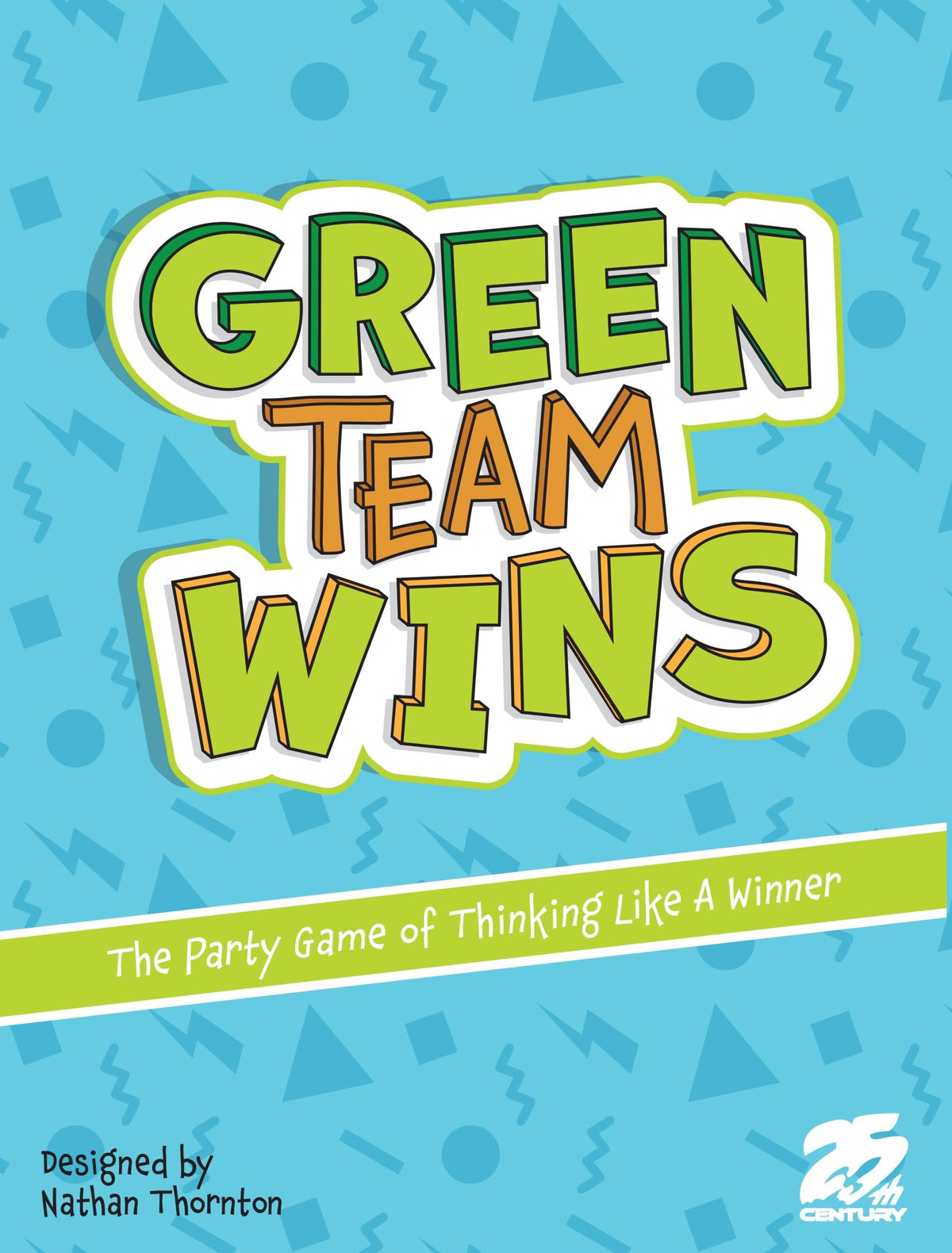 25th Century Games Green Team Wins box front, ideal for family game night