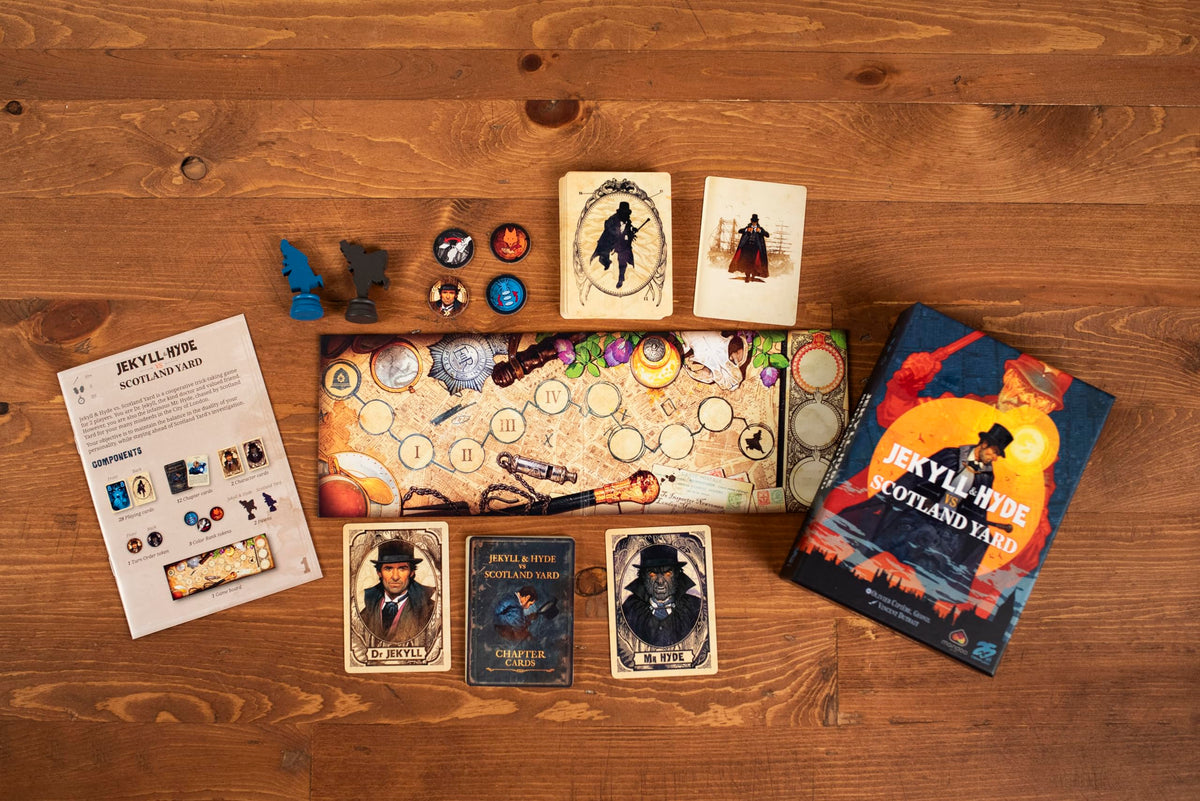 25th Century Games Jekyll Hyde vs Scotland Yard cooperative play in action enables fast, shared storytelling.