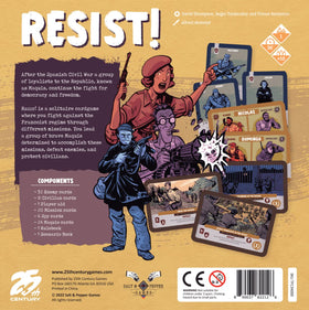 Resist solo-play setup by 25th Century Games for focused sessions.