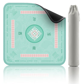 2F22E Mahjong Mat on table with large 32.4x32.4 inch surface for smooth gameplay