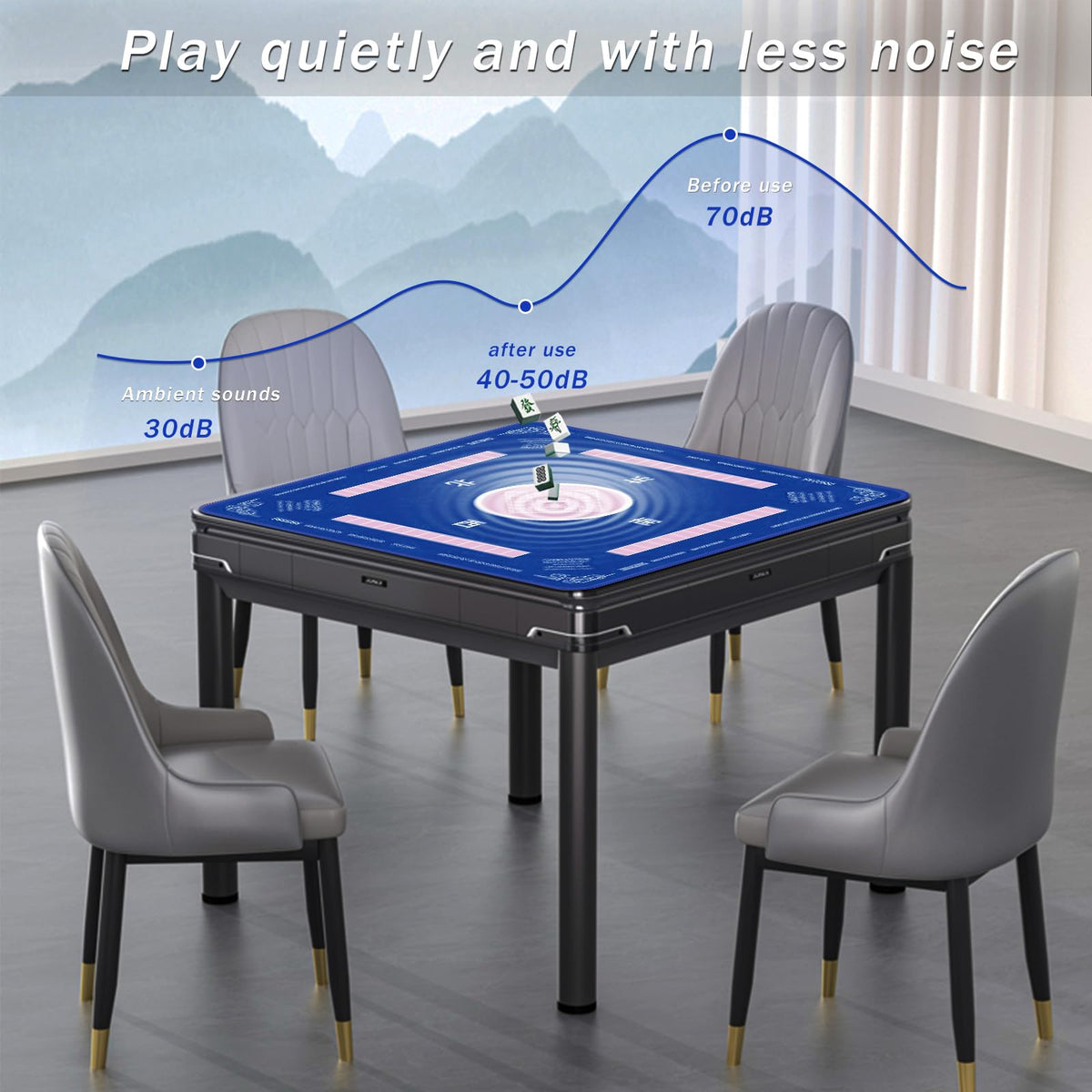 2F22E Mahjong Mat foldable design for quick setup and storage.