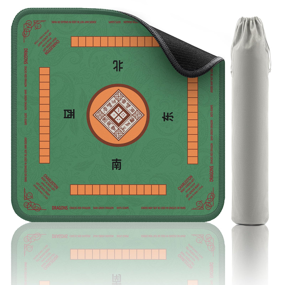 2F22E Mahjong Mat with noise-reducing surface for quiet table play.