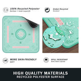 2F22E Mahjong Mat noise-reduction layer softens tile impacts