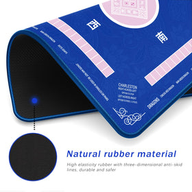 2F22E Mahjong Mat with non-slip backing provides stable play on any table.