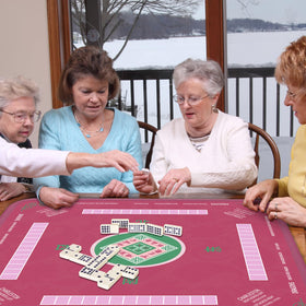 2F22E Mahjong Mat pink large 32.4 by 32.4 inches.
