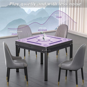 2F22E Mahjong Mat soft foldable design purple protects table surfaces