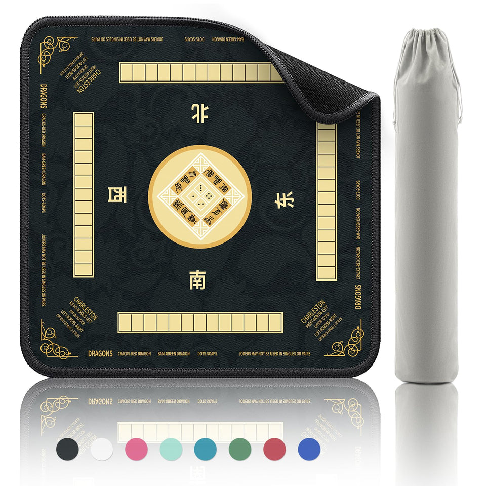 2F22E Mahjong Mat surface area supports stable play for standard tiles.