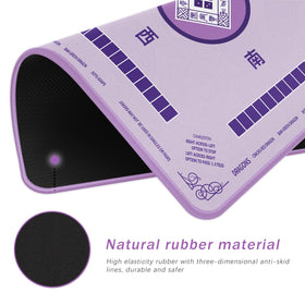 2F22E Mahjong Mat waterproof back anti-slip purple for stable table play