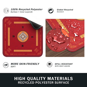 2F22E Mahjong mat waterproof surface keeps the table clean.