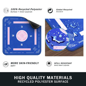 2F22E Mahjong Mat waterproof surface protects your desk from spills.