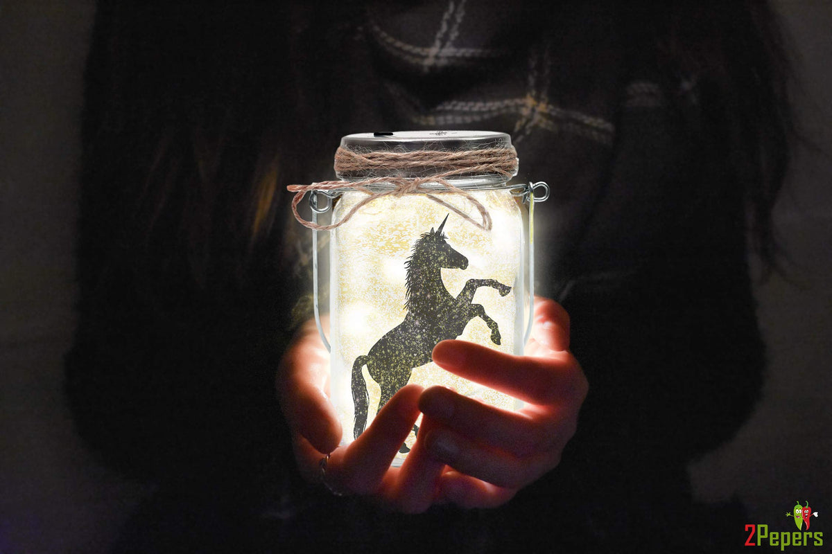 2Pepers butterflies and silhouettes enhance fantasy accents on jars.