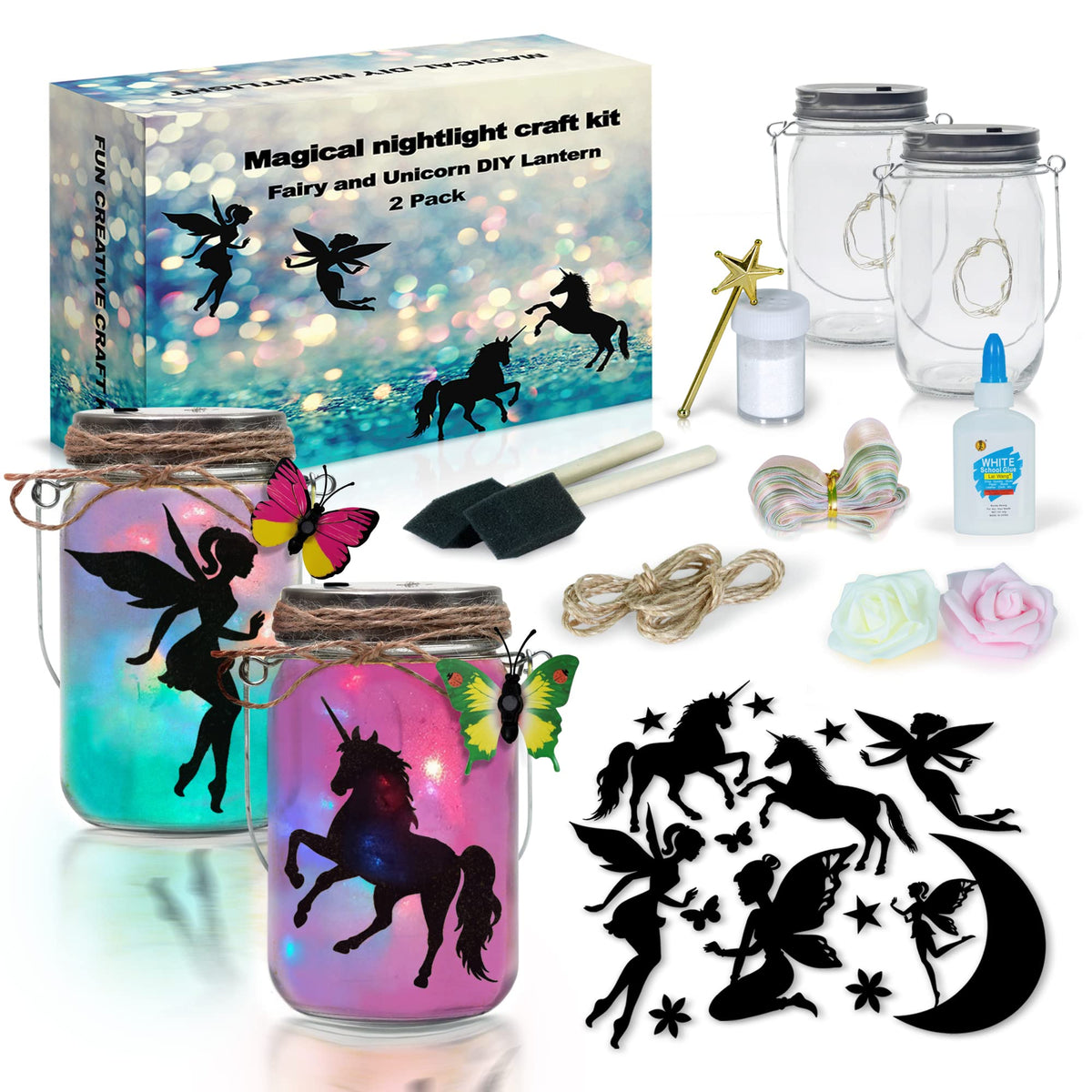 2Pepers fairy lantern jar pack with LED lid—spark imaginative play and cozy bedtime decor.