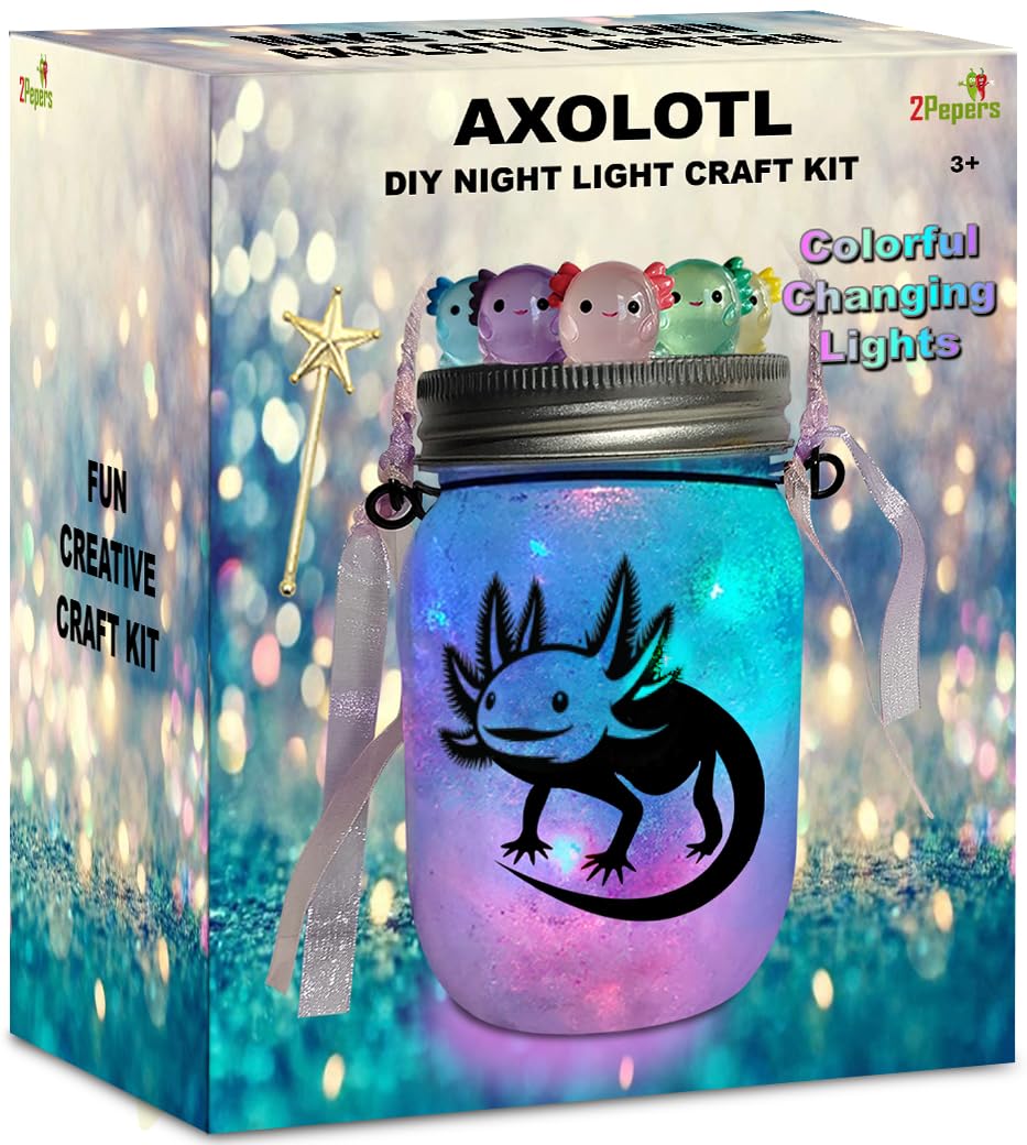 2Pepers axolotl lantern jar demonstrates playful DIY decor for kids