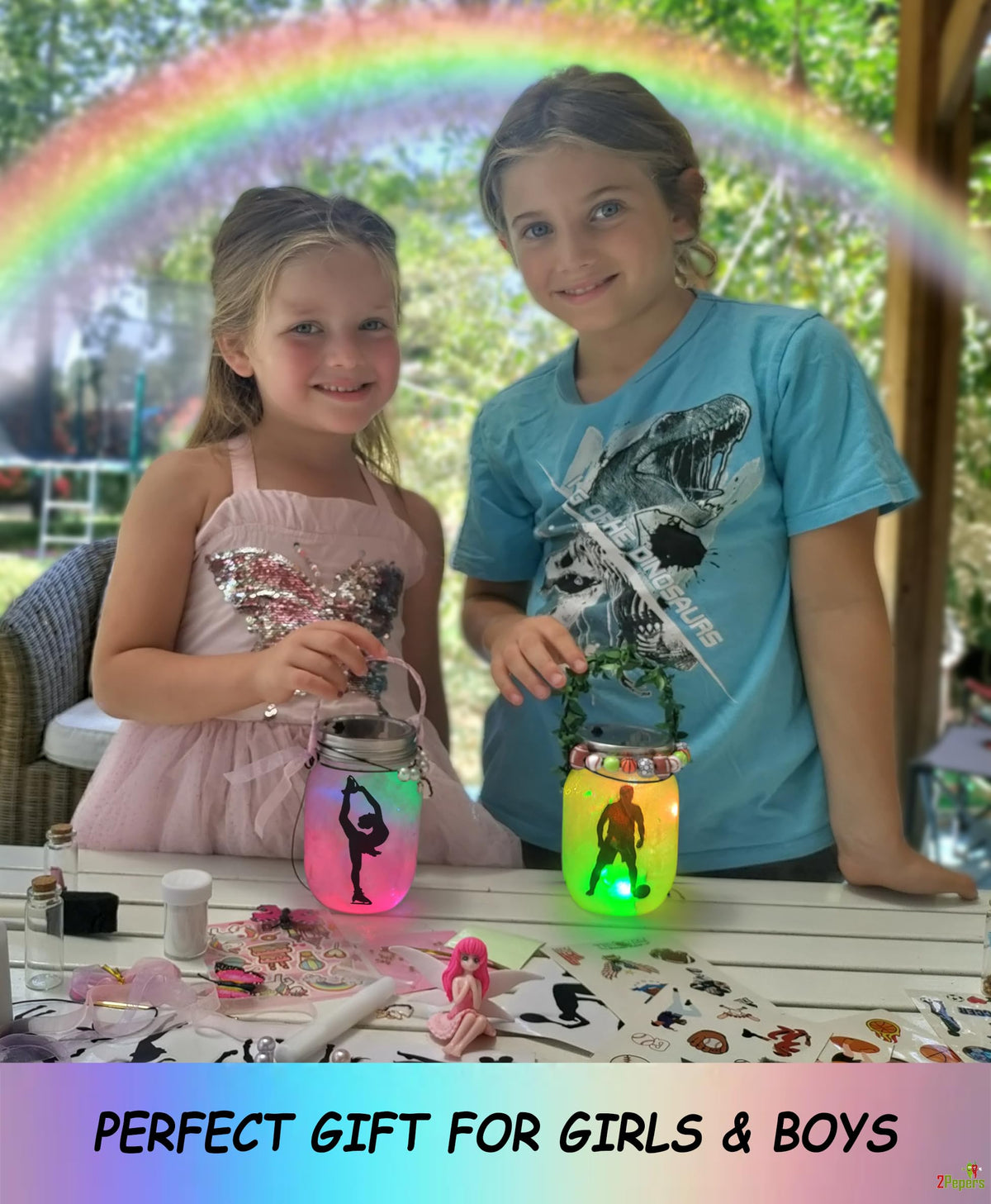 2Pepers sports art kit glow stars brighten playtime and room decor