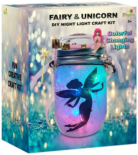2Pepers Unicorn and Fairy Lantern Jar kit with whimsical design for imaginative room decor.