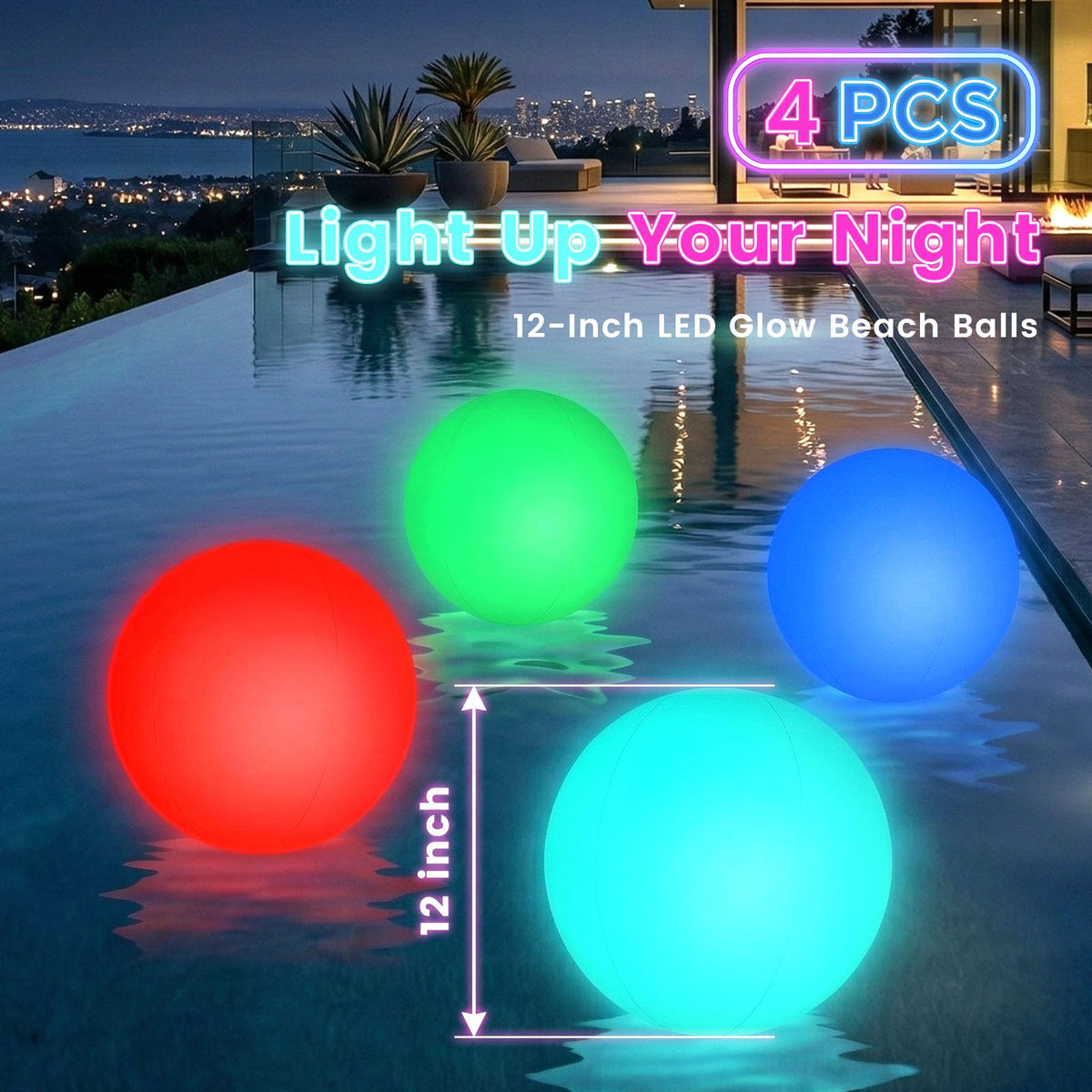 3 otters 4-pack unboxing: glow balls, remote, and user manual included.