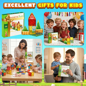 3 Otters magnetic tiles STEM learning through interactive construction and problem solving