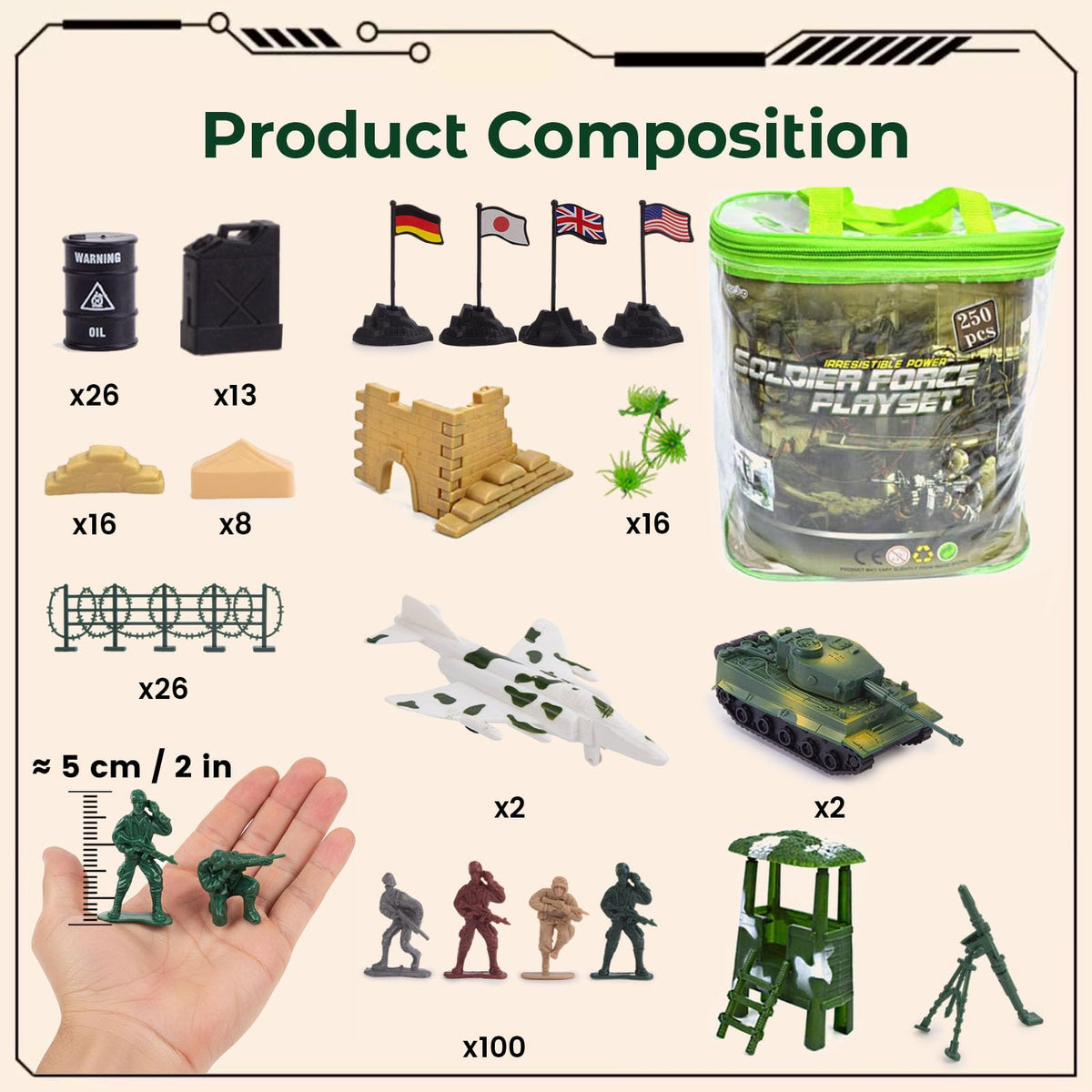 3 otters army set stocking stuffer idea for kids 3 and up