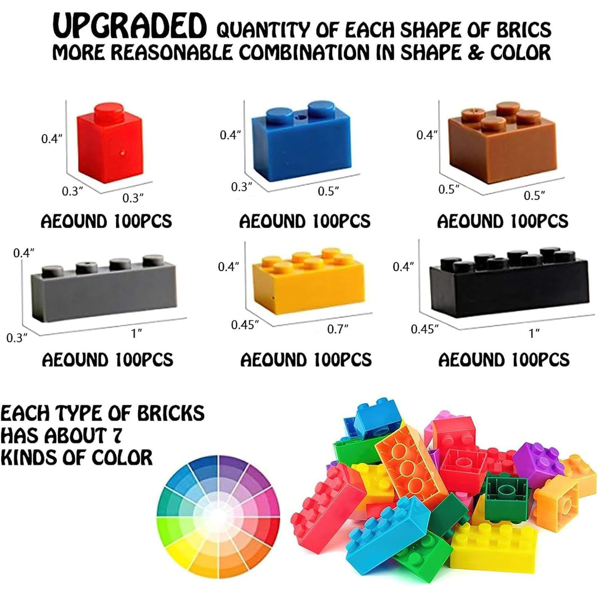 Durable ABS construction of 3 Otters blocks for lasting creative fun