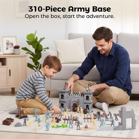 3 Otters catapult and knights scene for action packed play and strategy