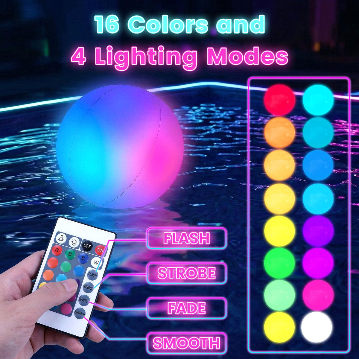 3 otters glow ball with 16 colors offers customizable party ambiance.