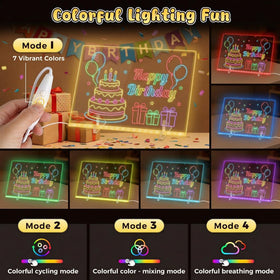 3 Otters LED drawing board with tracing cards aids guided practice